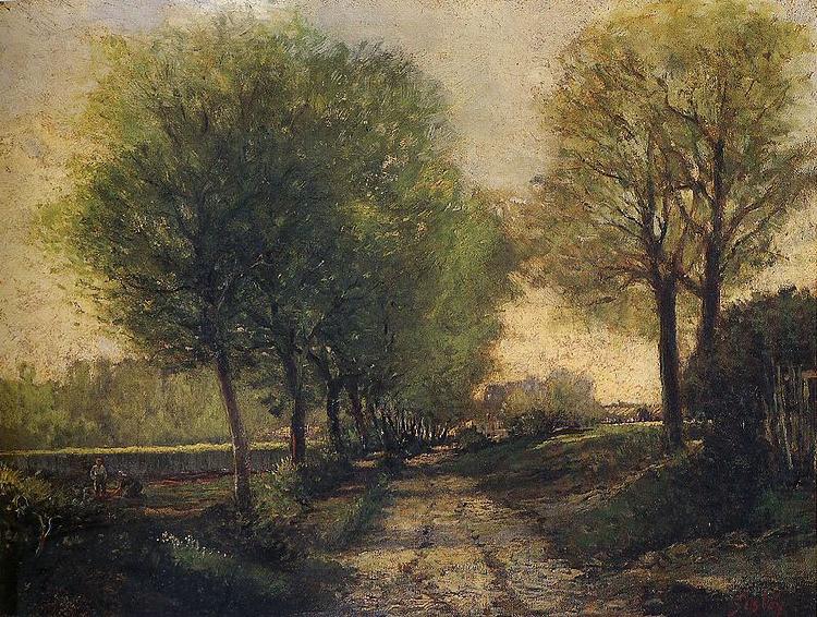 Lane Near a Small Town. Alfred Sisley,, Alfred Sisley